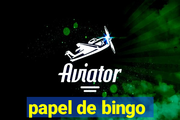 papel de bingo